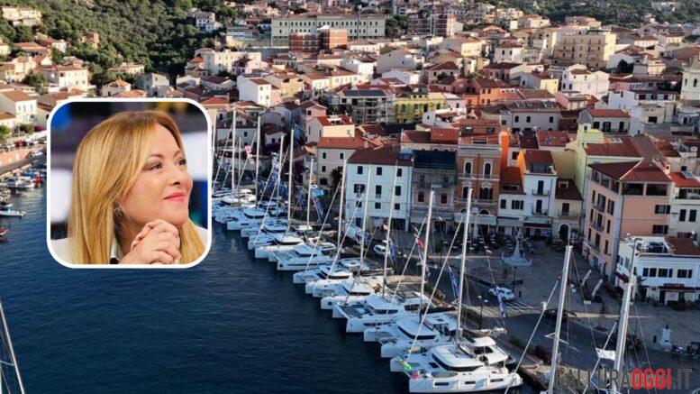 giorgia meloni la maddalena cala gavetta