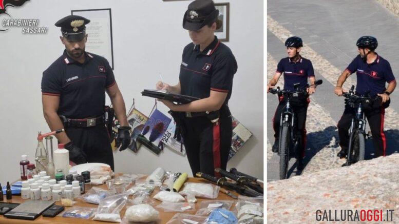camper droga trinità d'agultu coppia carabinieri