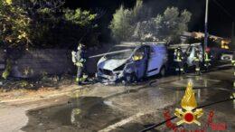 furgoni incendio fuoco olbia