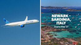 united airlines newark olbia volo diretto