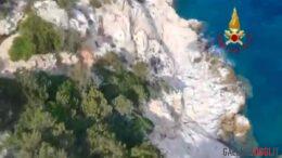L'intervento dei vigili del fuoco a Tavolara