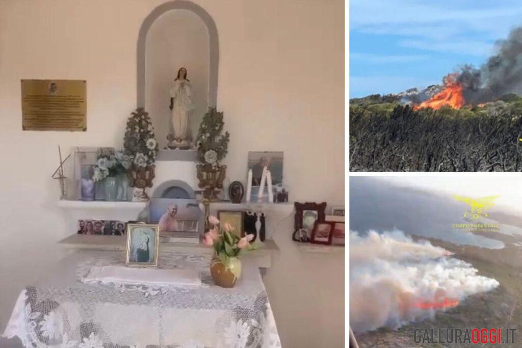 incendio santa maria chiesetta vergine assunta la maddalena