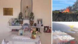 incendio santa maria chiesetta vergine assunta la maddalena