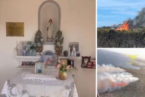 incendio santa maria chiesetta vergine assunta la maddalena