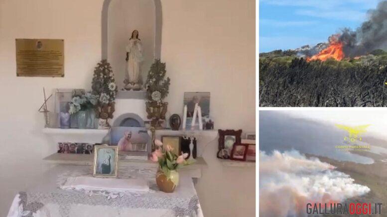 incendio santa maria chiesetta vergine assunta la maddalena