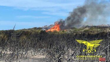 Riparte l'incendio a Santa Maria a La Maddalena, in azione i Canadair