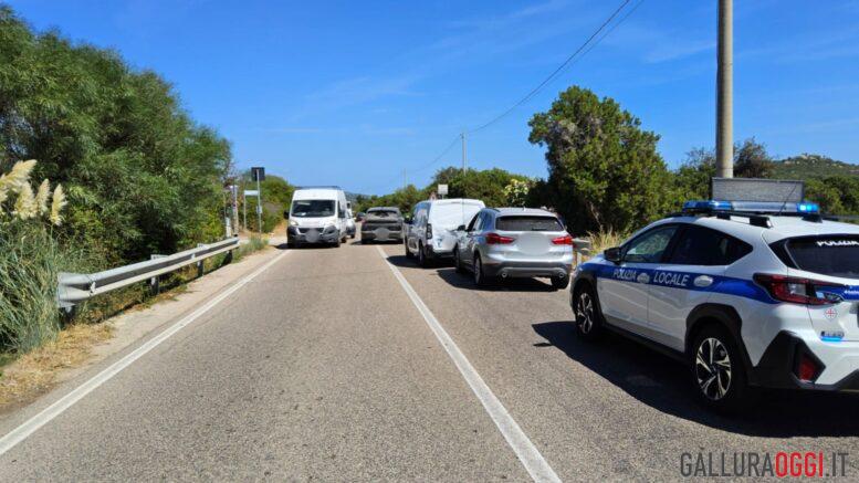 Tamponamento fra tre auto alle porte di Olbia