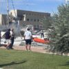 barca fiamme olbia molo brin