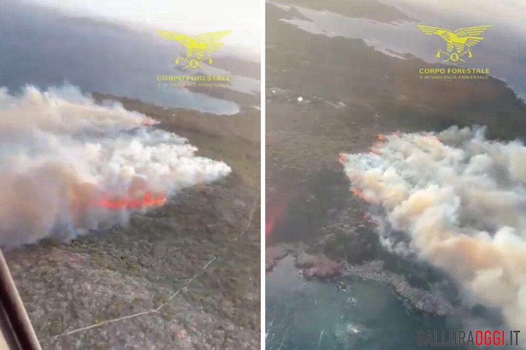 incendio la maddalena arcipelago isola santa maria