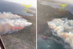 incendio la maddalena arcipelago isola santa maria