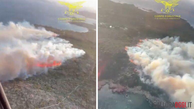 incendio la maddalena arcipelago isola santa maria