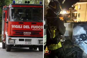 incendio vigili del fuoco la maddalena
