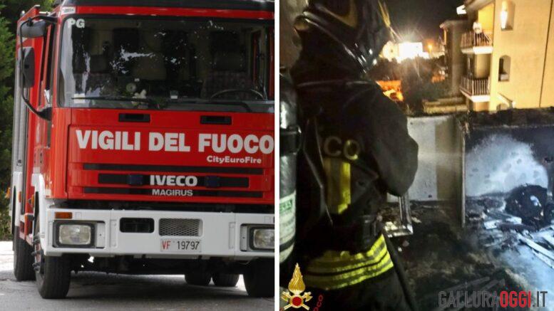 incendio vigili del fuoco la maddalena