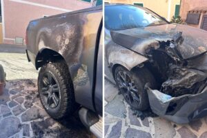 attentati incendiari santa teresa gallura auto fuoco