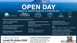 Lavorare nel turismo, Open Day il 26 ottobre a Porto Taverna