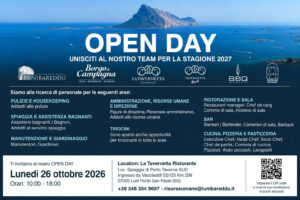 Lavorare nel turismo, Open Day il 26 ottobre a Porto Taverna
