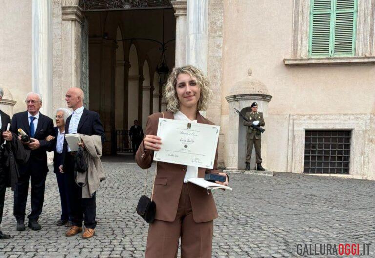 anna aiello studentessa quirinale calangianus alfiere del lavoro mattarella