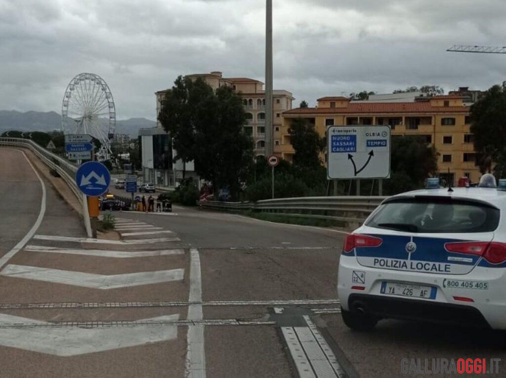 motociclista ingresso olbia incidente