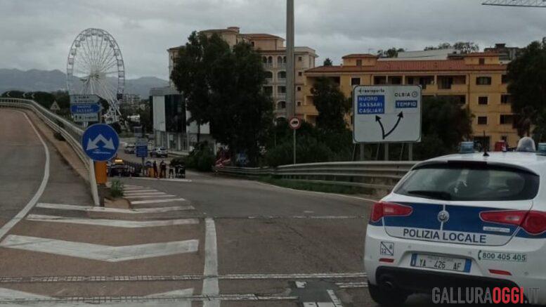 motociclista ingresso olbia incidente