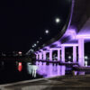 sopraelevata olbia illuminata di notte